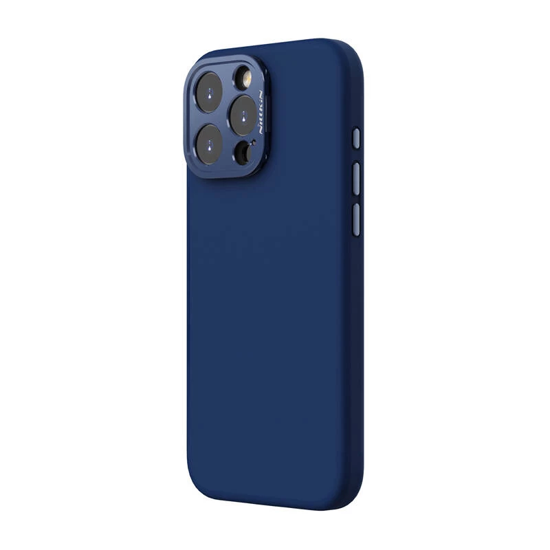 Protective Magnetic Case Nillkin LensWing for Apple iPhone 16 Pro Max — Blue, MagSafe-compatible, raised camera rim