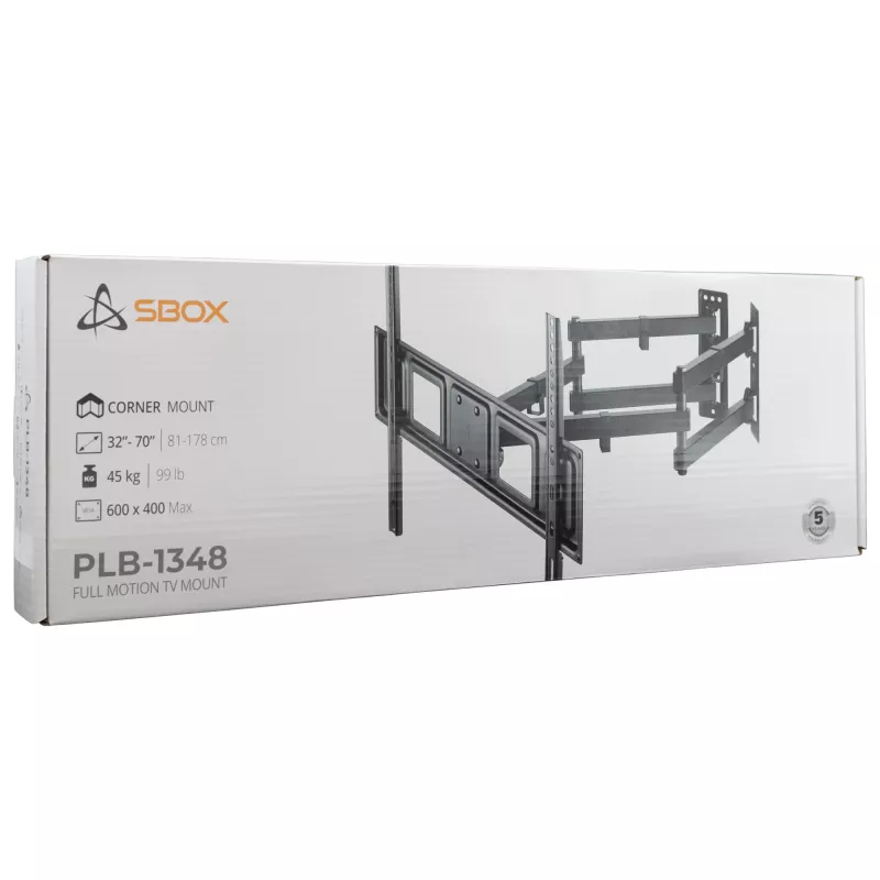 TV Wall Mount SBOX PLB-1348-2 for 37–63 inch TVs, up to 60 kg, VESA 800x400