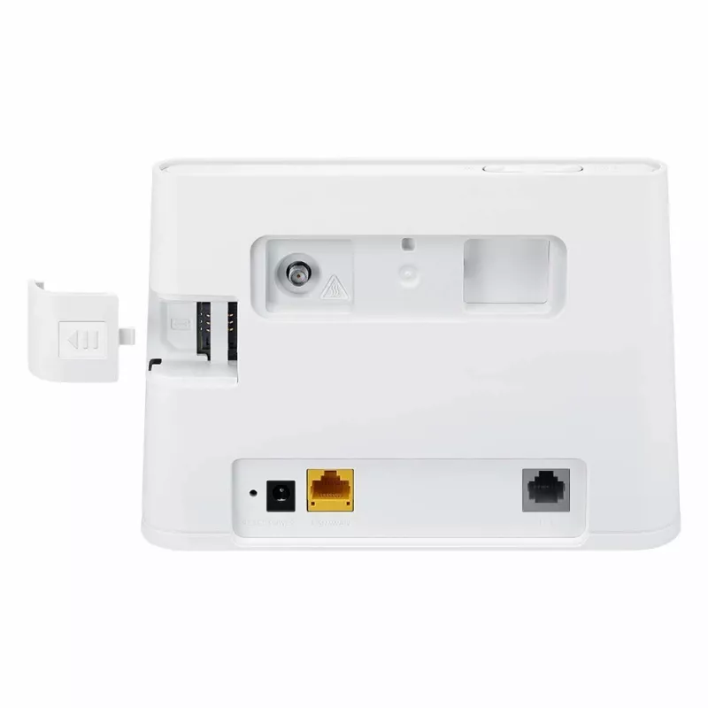 Wireless tabletop router HUAWEI B311-221 Single-band 2.4 GHz Wi‑Fi 4 (802.11n), Gigabit Ethernet, 4G LTE, SIM slot, RJ-11, 12V 1A, white