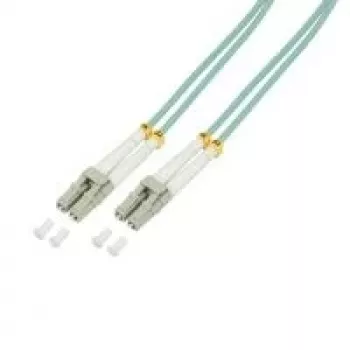 Logilink - Patch-Cable - LC Multi-Mode (M) to LC Multi-Mode (M) - 3 m - Fibre Optic - Duplex - 50/125 micrometre - OM3 - Halogen-Free - aquamarine (FP3LC03)