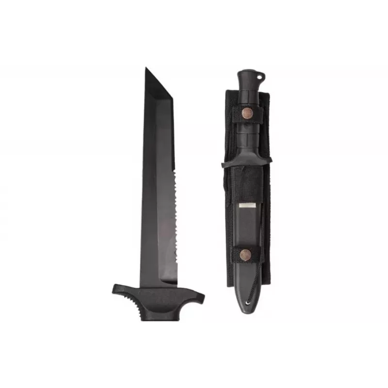 Combat knife Mil-Tec 2000 — multi-tool knife, 440A stainless steel blade 165 mm, glass-fibre reinforced polyamide handle and scabbard, nylon belt holder