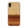 Phone case man and wood for iPhone XR — black, protective soft-shell
