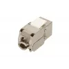 Extralink Keystone CAT6A STP RJ45 angled metallic keystone jack, single-port