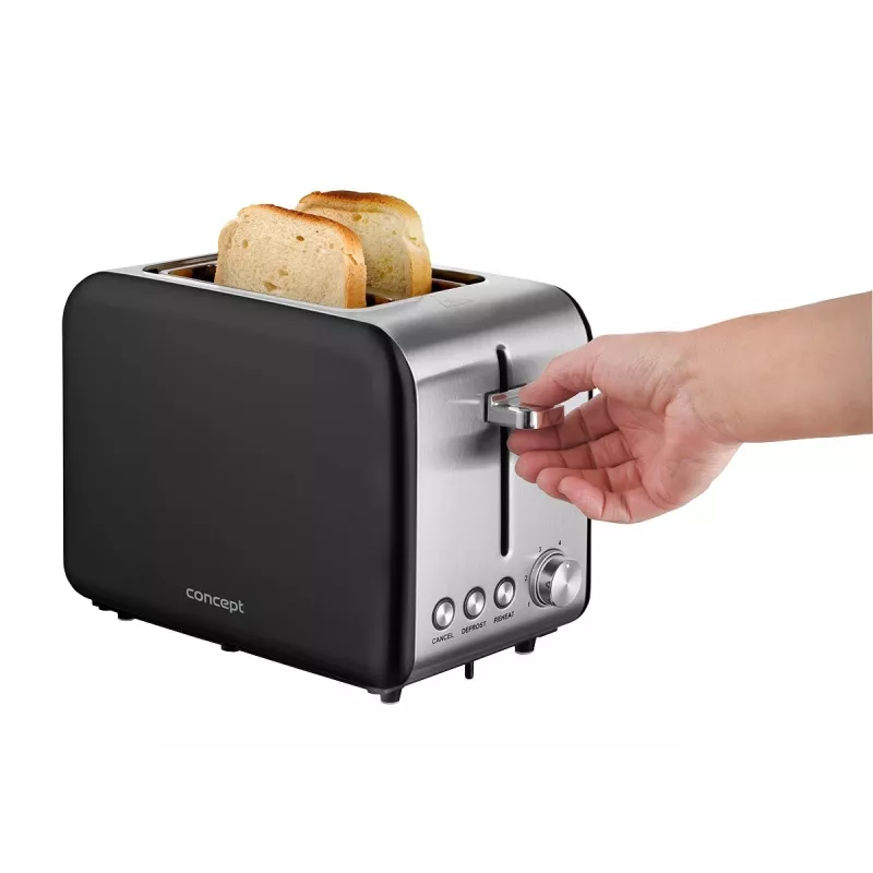 Toaster TE2052 Stainless Steel black