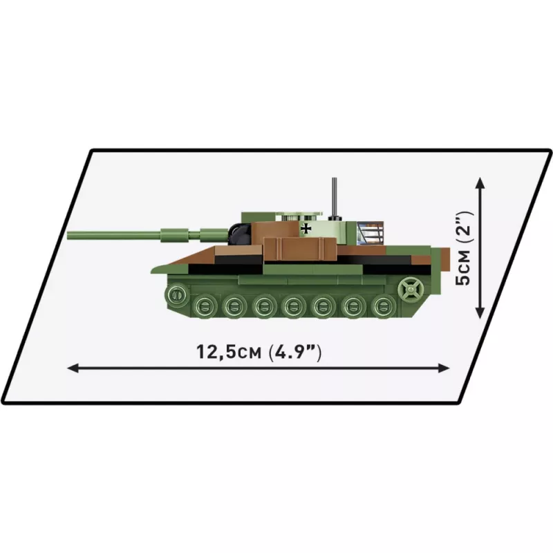 Building set Cobi Leopard I tank model — 147 pieces, ages 6+, brown/green