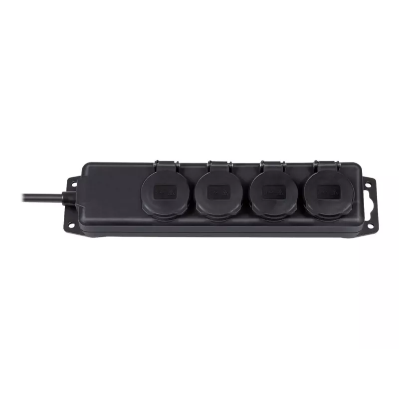 Brennenstuhl Extension socket IP44 4-way black 2,0mH07RN-F 3G1,5 - Extension Cord - AC 230 V - output connectors: 4 - 2 m (1159960)