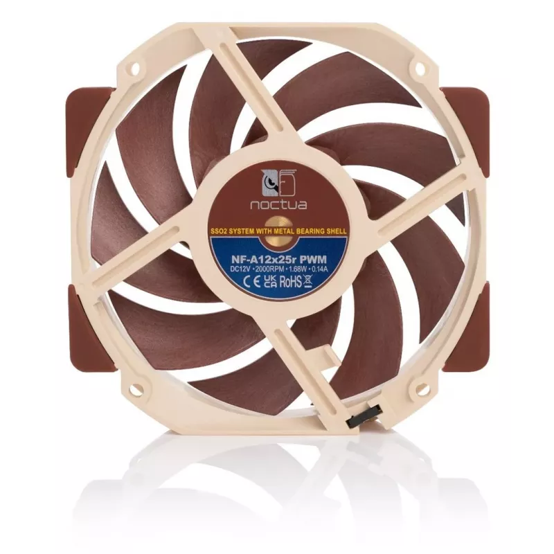 Fan Noctua NF-A12X25R PWM 12 cm Beige Brown 2000 RPM 102.1 m³/h