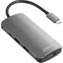Multiport Adapter Sharkoon USB 3.0 Type C 3.2 Gen 1 Grey