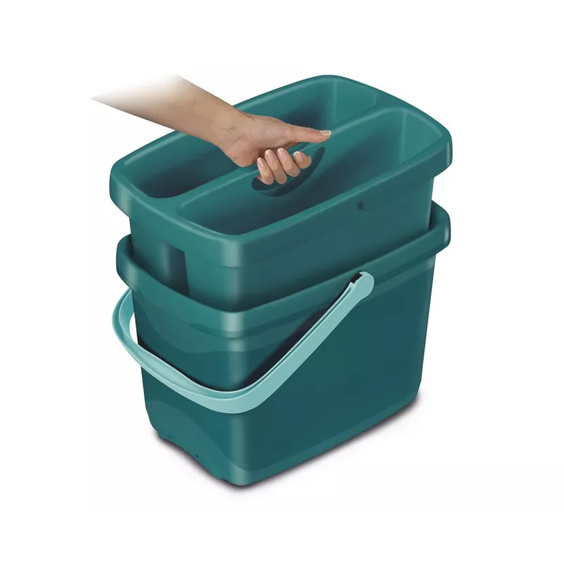 Bucket Leifheit Combi Box 1052001 with integrated wringer and ergonomic handle