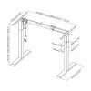 White Shark Dark Force Gaming Desk - Ergonomic Adjustable Height with Cable Management