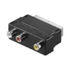 Wentronic Goobay Scart/RCA-Adapter, SCART-Plug (21-Pin), Black - SCART-Plug (21-Pin) > 3x RCA-Socket (50122)