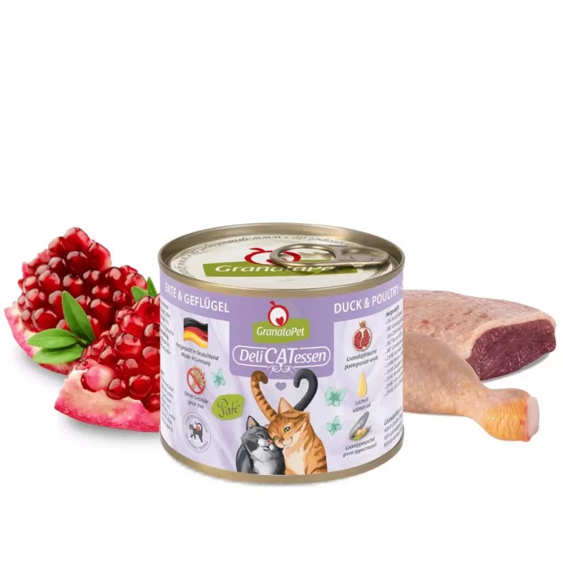 Wet cat food Fox4Pets DeliCATessen Duck and Poultry 200 g, complete adult feed, 80% moisture