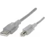 Renkforce RF-4538148 USB Cable 3 m USB 2.0 USB A USB B Transparent (RF-4538148)