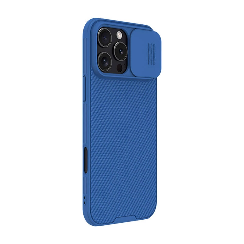 Protective phone case Nillkin CamShield Pro for iPhone 16 Pro Max, blue, sliding camera cover