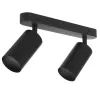 Maclean MCE452 B Wall and Ceiling Spotlight, Movable, Aluminium, 2xGU10, Black Matt