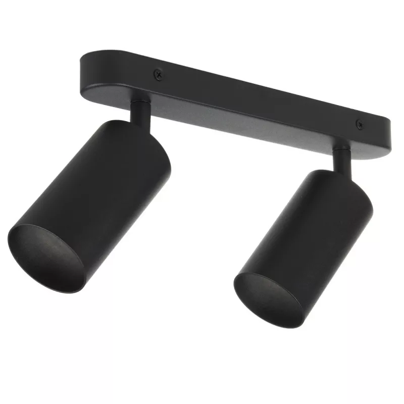 Maclean MCE452 B Wall and Ceiling Spotlight, Movable, Aluminium, 2xGU10, Black Matt