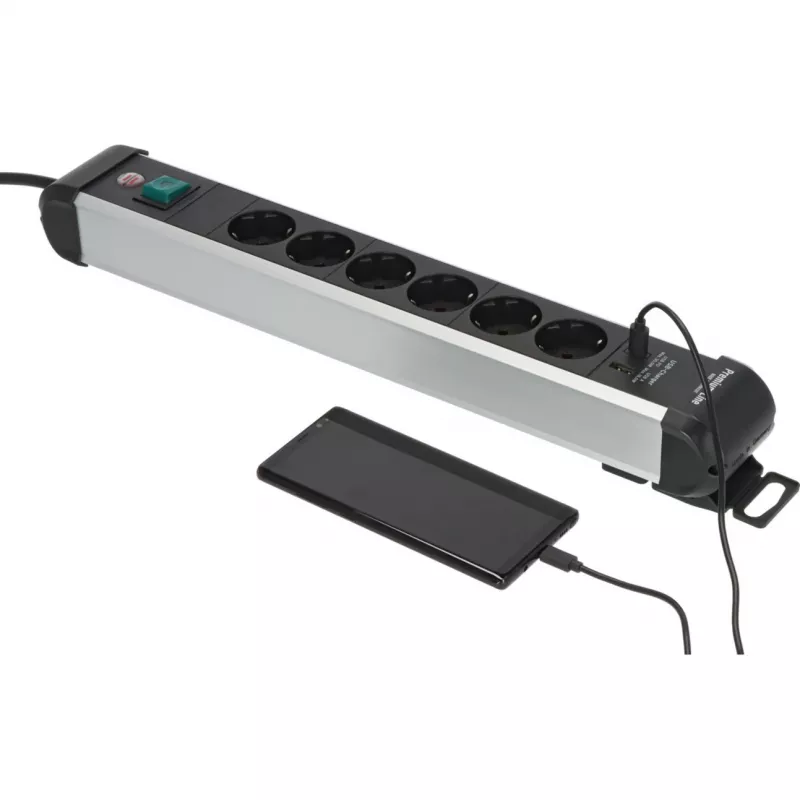 Power extension Brennenstuhl 1391030611 3 m 6 AC outlets Indoor Black Silver