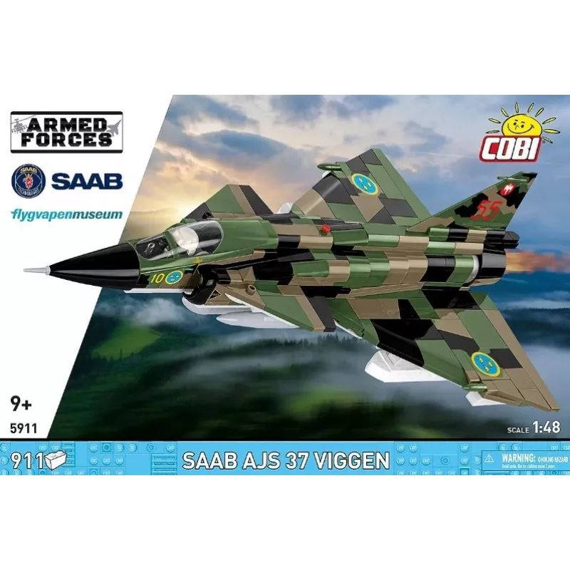 Construction set Cobi Blocks Saab AJS 3 Viggen 911 pcs. model kit, 911 pieces
