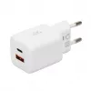 USB charger IBOX ILUC42W 42W (33W max), 1×USB-C PD3.0, 1×USB-A QC3.0, 100–240V, white