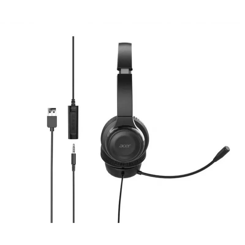 Wired Office Headset Acer AHW154 — stereo, 3.5mm jack, durable design