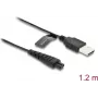 USB charging cable 5 V for electric shavers DELOCK compatible with Remington HC4250 MB4200 MB6850 XR1330 series