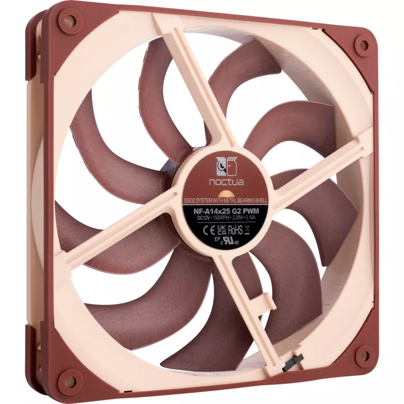 Fan Noctua NF-A14x25 G2 PWM 140 mm 1500 RPM SSO2 bearing 4-pin PWM Beige