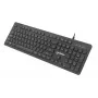 Manhattan Gaming USB Keyboard, Low Force Key Edition, 12 Multimedia Keys, Rainbow-LED Backlighting, USB-A, Black, Retail Box (German layout)