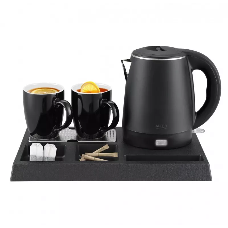 Electric kettle Adler AD 1387, 1 L capacity, 220–240V, 1000–1300W, white