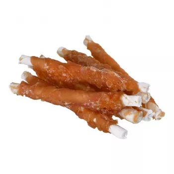 Dog treats PETITTO Chicken wrapped chopsticks 500 g — chicken-flavored chew sticks, 60% protein, 18% moisture