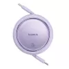 Baseus Free2Pull - 20 W USB-C to Lightning Retractable Cable, 1 m (purple)