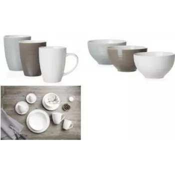 Porcelain muesli bowl ritzenhoff & breker SUOMI Grey Blue 140 mm dishwasher safe