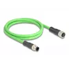 Network Cable DeLOCK M12 Cable D-coded 4 pin male to female PUR (TPU) 1 m
