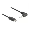 DeLOCK 85393 power cable Black 1.5 m USB C 3.5 x 1.35 mm