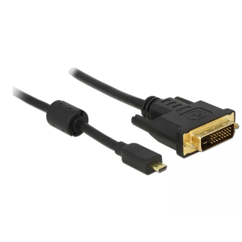 Video cable adapter DeLOCK 83586 Micro-HDMI to DVI-D 2m Black