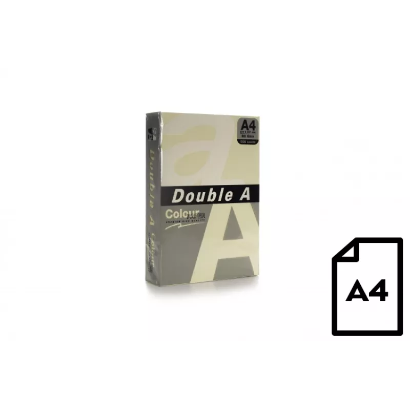 Colour paper Double A, 80g, A4, 500 sheets, Ivory