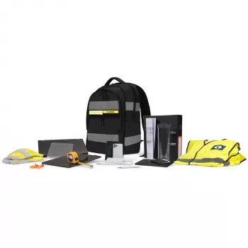 DICOTA Hi-Vis V2 Backpack Rucksack Black 320x220x455mm PET TPU