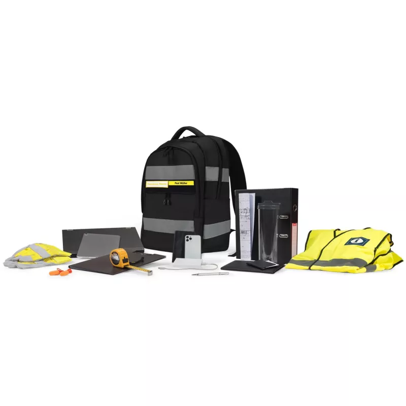 DICOTA Hi-Vis V2 Backpack Rucksack Black 320x220x455mm PET TPU