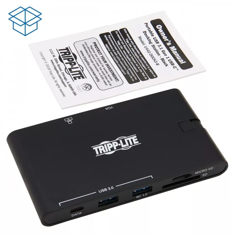 USB-C Dock - 4K HDMI, VGA, USB 3.2 Gen 1, USB-A/C Hub, Gigabit Ethernet, Memory Card Slots, 100W PD Charging