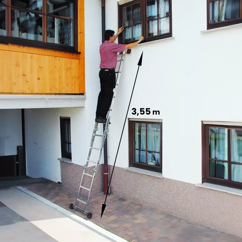 Extralink Articulated Ladder LAD3X4MP 3X4, 3.55 M (+PLATFORM)