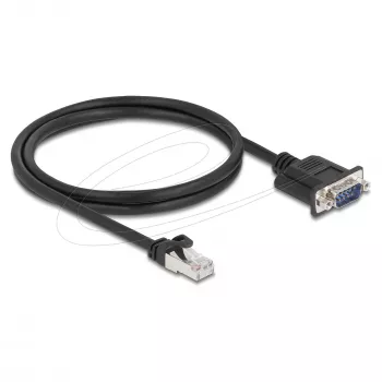 Network cable DELOCK 64351 — Cat5e S/UTP (STP), RJ‑45 to RJ‑45, 1 m, black