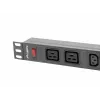 Rack-mount Power Distribution Unit LANBERG PDU-02I1908I-0200-C20-BK — 1U, 10×C13, 16A, 2 m cable, 19 inch
