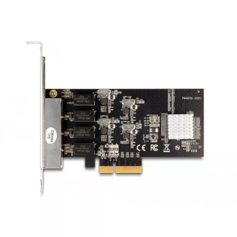 DeLOCK PCI Express x4 Karte 4 x RJ45 Gigabit LAN RTL8111 - PCIe - RJ-45 - PCIe 2.0 - Silber - PC - Windows 10 - Windows 11 - Windows 8.1 (88618)