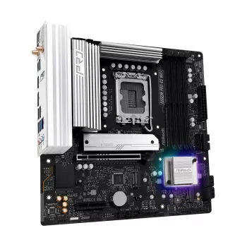 Motherboard ASRock B860M Pro RS WiFi — Intel B860, LGA 1851, micro ATX, DDR5, 4 DIMM, 3x M.2, 2.5Gb LAN, Wi‑Fi, Bluetooth