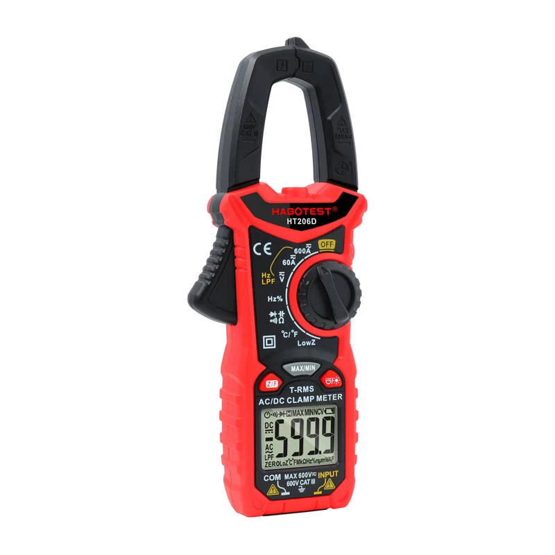 Digital Clamp Meter Habotest HT206D — True RMS, NCV, handheld current/voltage tester
