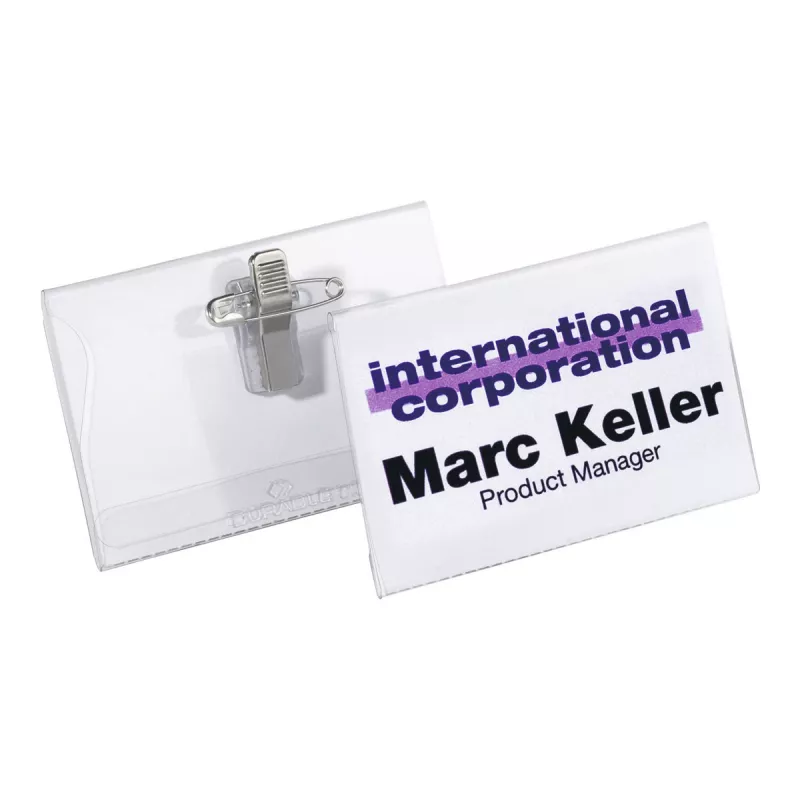 Durable PVC Combi Clip Name Badge Durable 8101-19