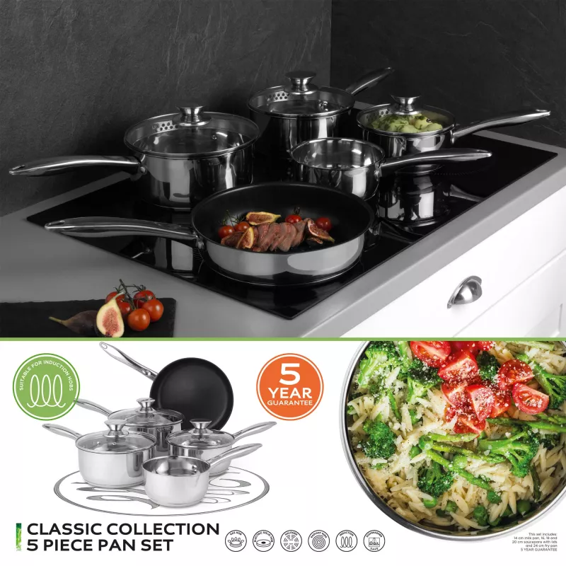 Cookware set Russell Hobbs BW06572EU72 — 5-piece stainless steel set