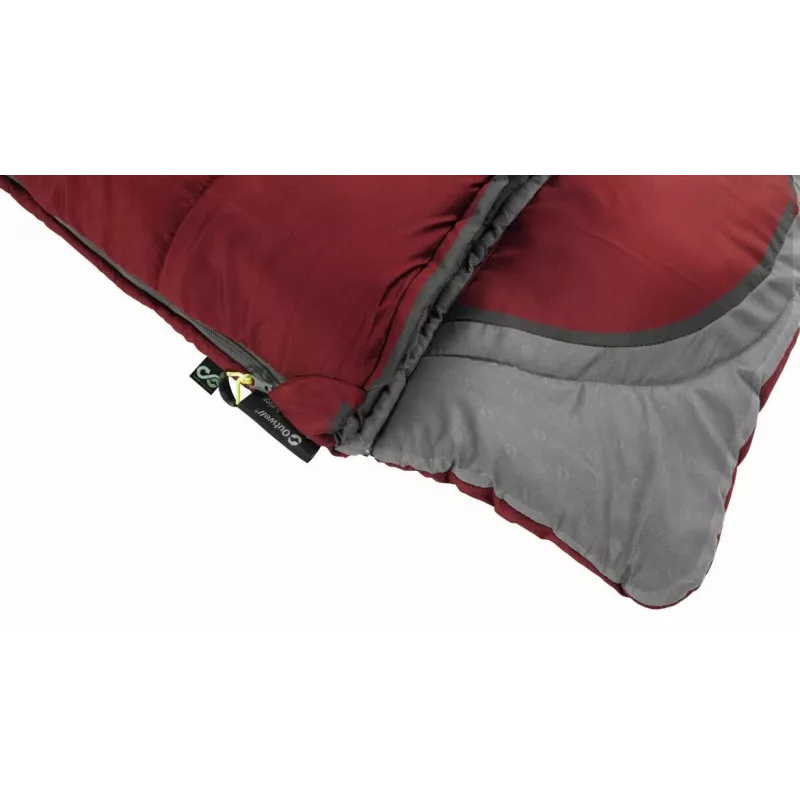 Sleeping bag Outwell Contour Junior rectangular polyester 170 cm x 70 cm, red