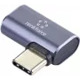 Renkforce USB4® Adapter [1x USB4® Plug - 1x USB-C® Socket] 40 GBit/s 90° left-angled, Aluminium-Plug (RF-5245272)