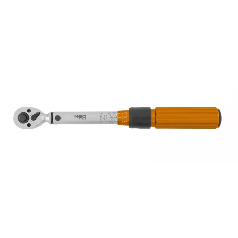 Neo Tools 1/4 bi-directional torque wrench, 5-25NM, set of 21 pcs.