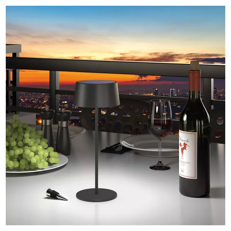 LED Table Lamp RealPower TableLight 300 4W Black Solar